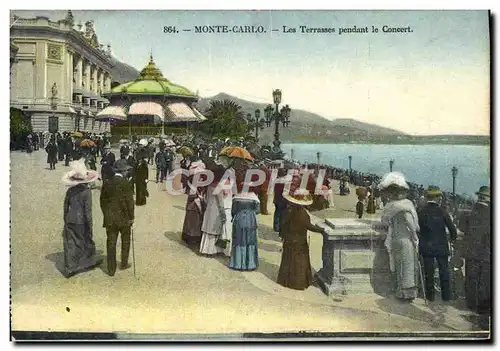 Cartes postales Monte Carlo Les Terrasses Pendant le Concert