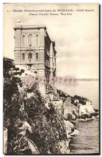 Cartes postales Monaco Musee Oceanographique Cote ouest