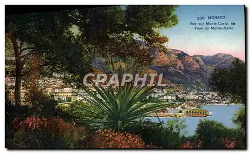 Cartes postales Monaco Vue sur Monte Carlo