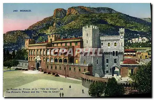 Cartes postales Monaco Le Palais du Prince et La Tete de Chien