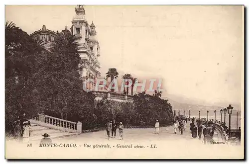 Cartes postales Monte Carlo Vue Generale