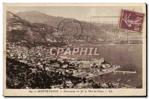 Cartes postales Monte Carlo Panorama Vu de la Tete de Chien