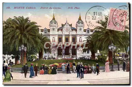 Cartes postales Montre Carlo Entree du Casino