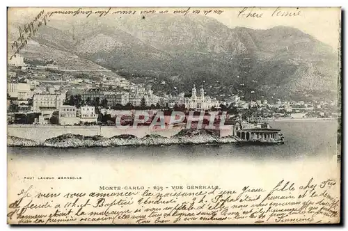 Cartes postales Monaco Monte Carlo Vue generale