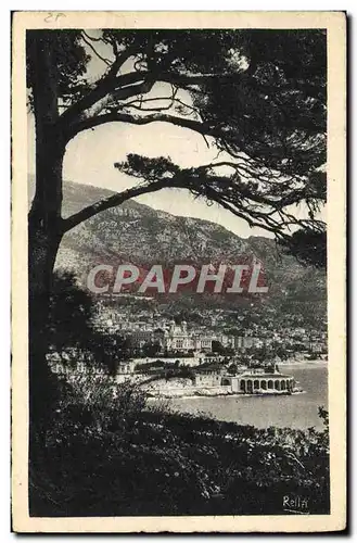 Cartes postales Monaco Monte Carlo vu des jardins de Monaco