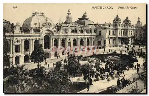 Cartes postales Monaco Facade du casino