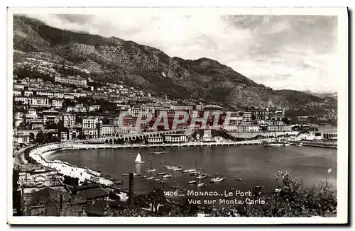 Cartes postales Monaco Le port vu de Monte Carlo