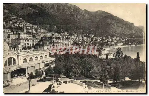 Cartes postales Monte Carlo Vers les Moulins Cafe de Paris