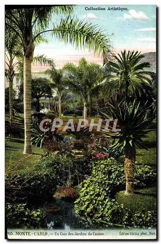 Cartes postales Monte Carlo Un coin des jardins du casino