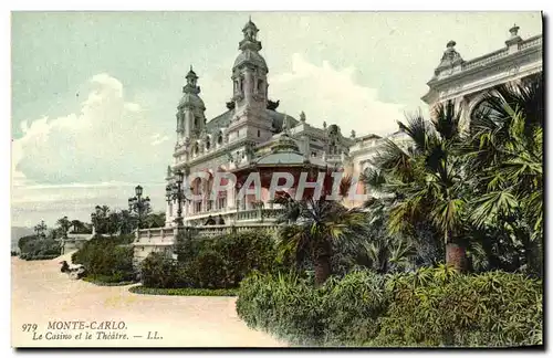 Cartes postales Monte Carlo Le Casino et le Theatre