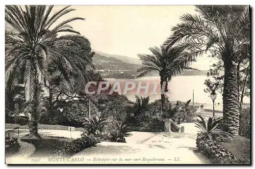 Cartes postales Monte Carlo Echappee sur la Mer Vers Roquebrune