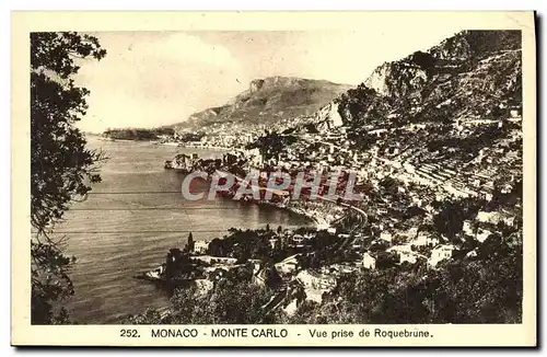 Ansichtskarte AK Monte Carlo Monaco Vue Prise de Roquebrune