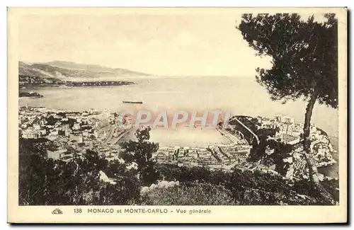 Cartes postales Monaco et Monte Carlo Vue Generale