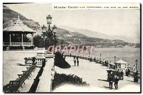 Cartes postales Monte Carlo Les Terrasses Vue Sur Le Cap Martin