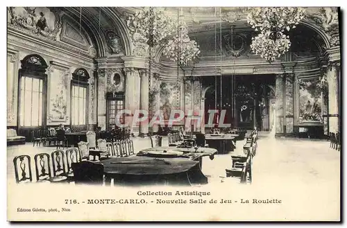 Cartes postales Monte Carlo Nouvelle Salle de Jeu La roulette