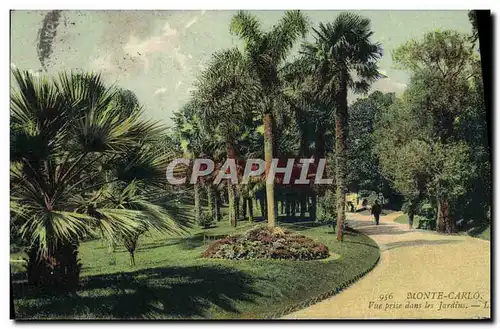 Cartes postales Monaco Palais Vue Prise dans les Jardins