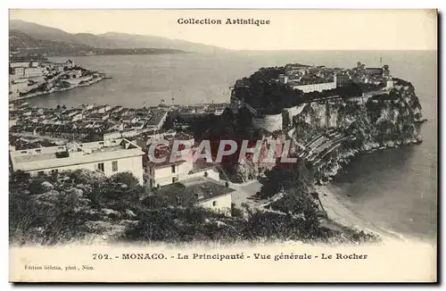 Cartes postales Monaco La Principaute Vue Generale Le Rocher