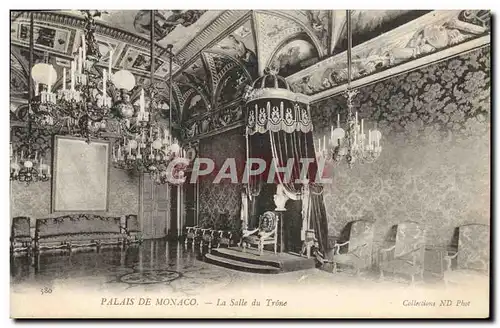 Cartes postales Monaco Palais De La Salle du Trone