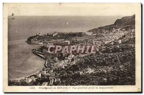 Cartes postales Monaco Vue generale Prise de Roquebrune