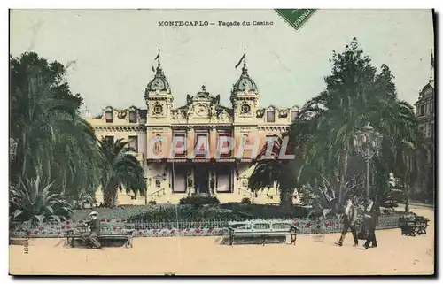 Cartes postales Monte Carlo Facade du casino