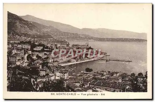 Cartes postales Monte Carlo Vue Generale