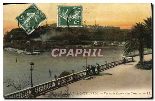 Cartes postales Monte Carlo Vue Sur le Casino et les terrasses