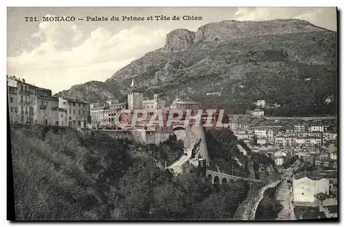 Cartes postales Monaco Palais du Prince et Tete de Chien