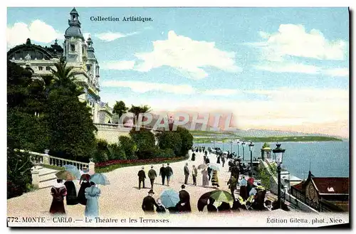 Cartes postales Monte Carlo Le theatre et les terrasses