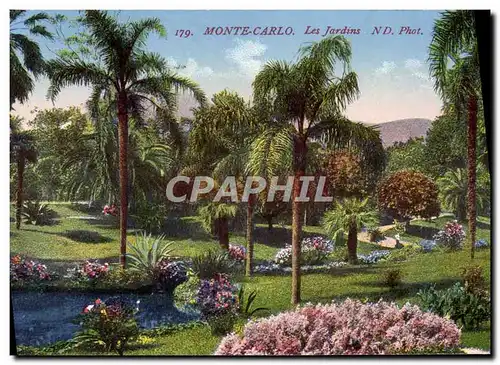 Cartes postales Monte Carlo Les Jardins