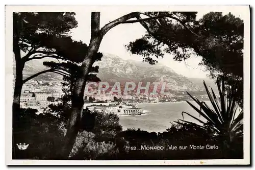 Cartes postales Monte Carlo Vue sur Monaco