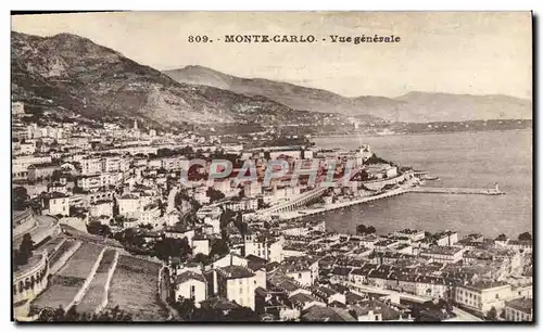 Cartes postales Monte Carlo Vue Generale