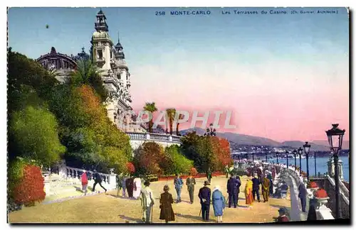 Cartes postales Monte Carlo Les terrasses du casino