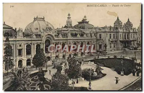 Cartes postales Monte Carlo Facade du Casino