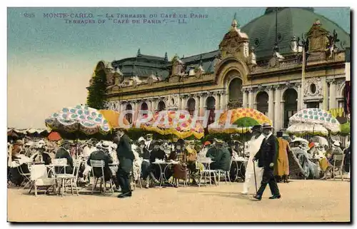 Cartes postales Monte Carlo La Terrasse du cafe de Paris