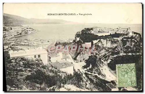 Cartes postales Monte Carlo Vue Generale