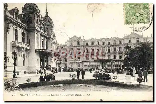 Cartes postales Monaco Le Casino et L'Hotel de Paris
