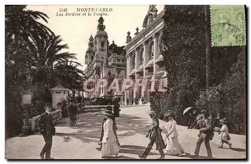 Cartes postales Monte Carlo Les Jardins et la Casino