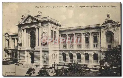 Cartes postales Monaco Facade Principale Musee oceanographique