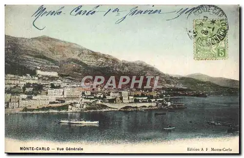 Cartes postales Monaco Monte Carlo Vue Generale