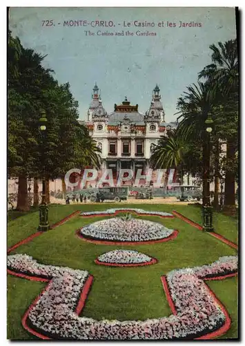 Cartes postales Monaco Monte Carlo Le Casino et les Jardins