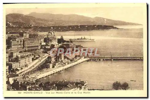 Cartes postales Monaco Monte Carlo et le Cap Martin