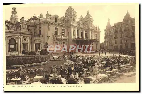 Cartes postales Monte Carlo Le Casino Terrasse du Cafe de Paris