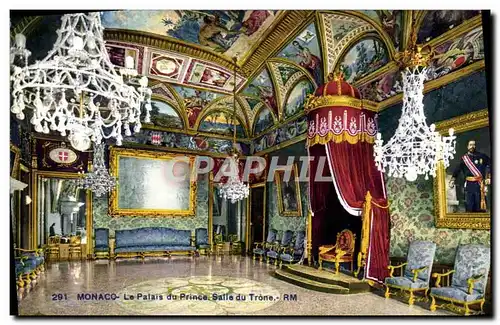 Cartes postales Monaco Le Palais du Prince Salle du Trone