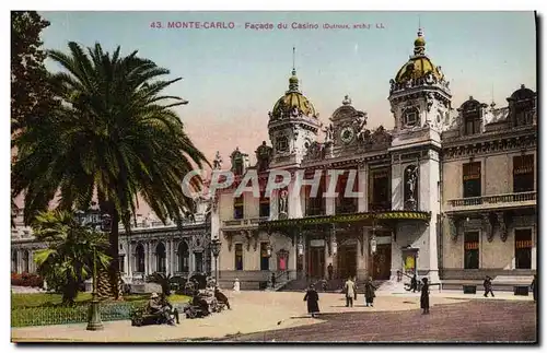 Cartes postales Monaco Monte Carlo Facade du Casino