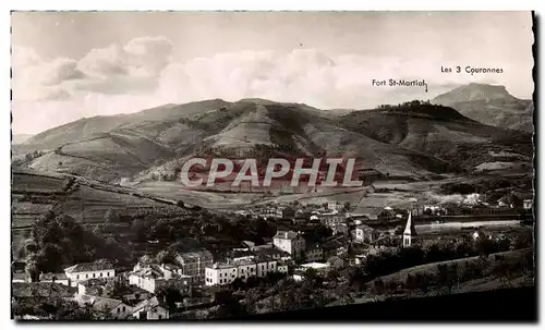 Cartes postales moderne Behobie Vue Generale au loin le Fort Saint Martial et le Mont des Trois Couronnes