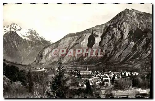 Moderne Karte Bourg D&#39Oisans Vue Generale Au fond le massif de Belledonne