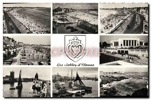 Cartes postales moderne les Sables D'Olonne Le Remblai et la Plage