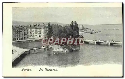 Cartes postales Geneve Ile Rousseau