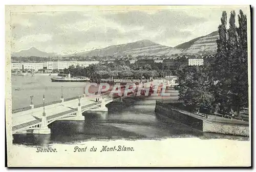 Cartes postales Geneve Pont du Mont Blanc