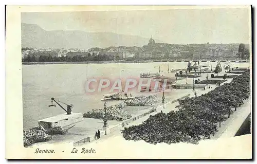 Cartes postales Geneva La Rade Publicite Maison au petit Brun Rue Rousseau Soieries